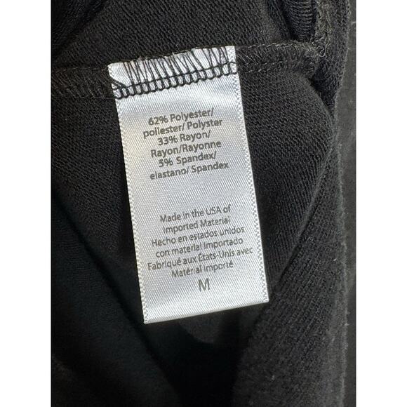 Beyond Yoga Long Sleeve Top Size Medium Black V Neck High Low Hem USA Made - Picture 6 of 7